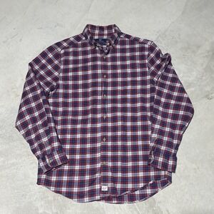 Vineyard Vines Flannel Shirt Men's SZ M Performance Slim Fit Murray Button Plaid